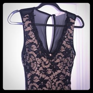 Black Lace with Gold Shell Dress